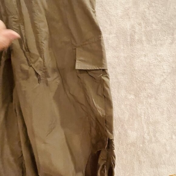 Halara Pants Womens Medium Olive Green Harem Cargo Parachute Nylon Utility - Picture 6 of 16